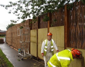 Acoustic Green Barrier woven willow both sides